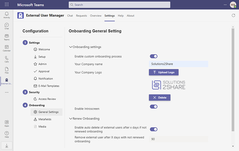 External User Manager Onboarding: Logo anpassen