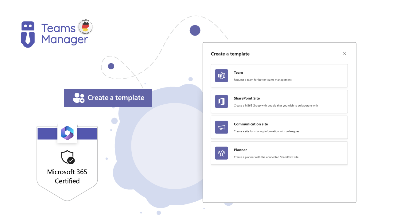 SharePoint Site Templates med Teams Manager